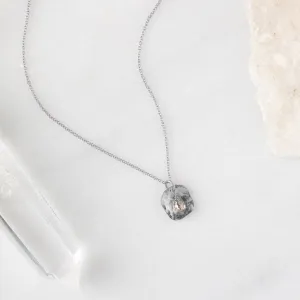 The Champagne Diamond Petal Necklace | Sterling Silver