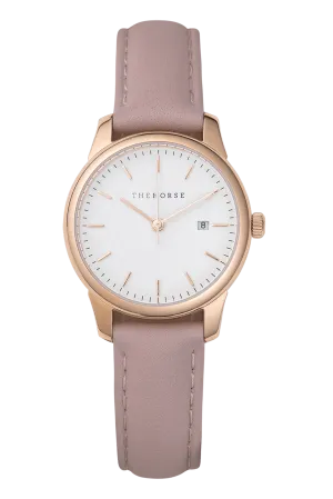 THE HORSE IVY GIRL WATCH - ROSE GOLD/WHITE DIAL/BLUSH LEATHER