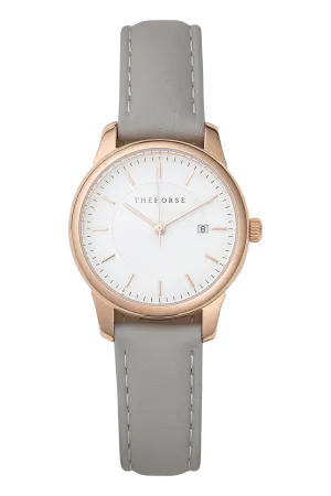 THE HORSE IVY GIRL WATCH - ROSE GOLD/WHITE FACE/GREY STRAP