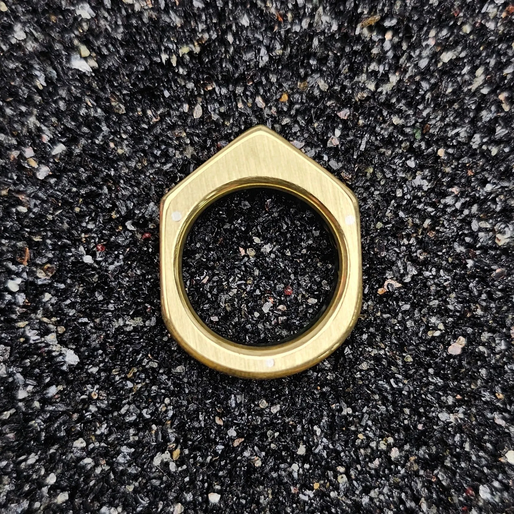 The Ouija (Green Burl Wood & Brass Ring)