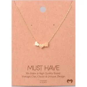 Three Dainty Hearts Necklace.