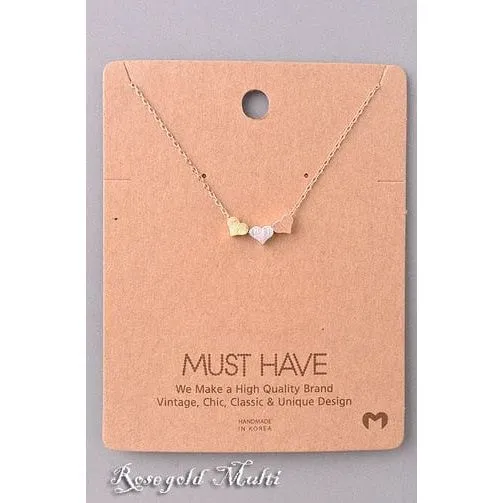 Three Dainty Hearts Necklace.