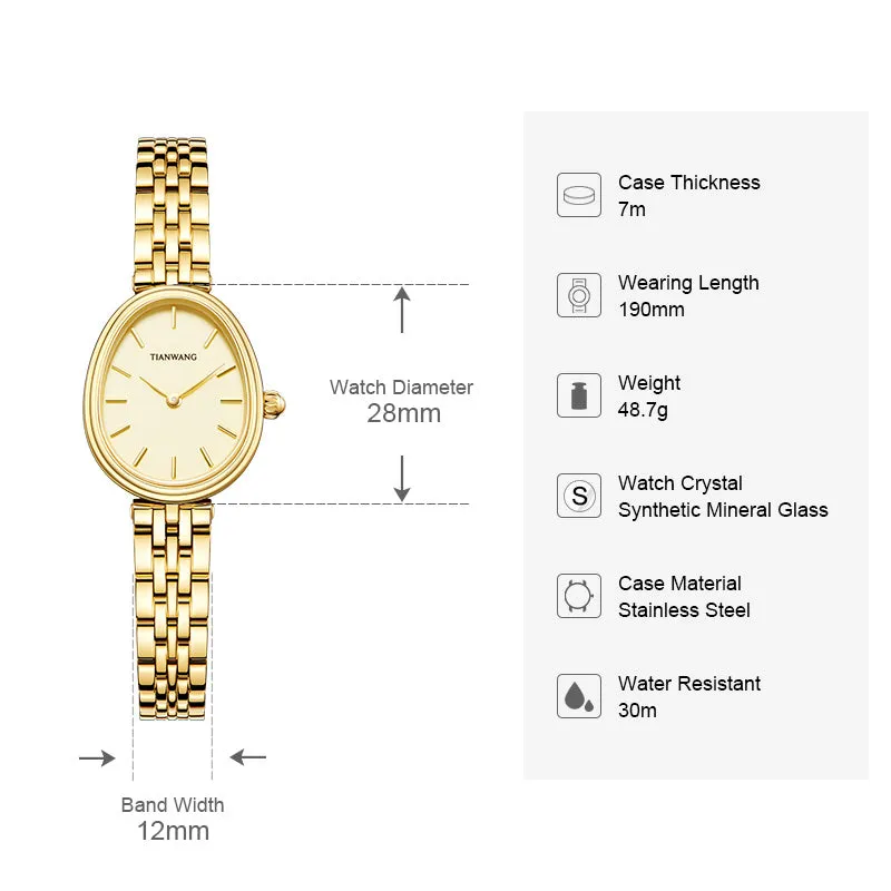 TIAN WANG Women's Watches Vintage Quartz Watch For Women Wristwatch LS31528