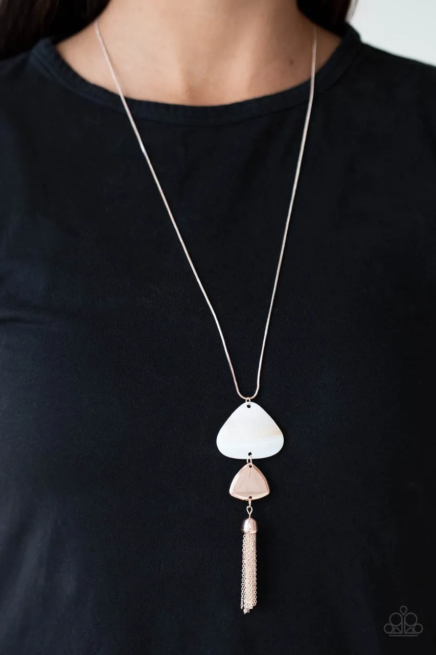 TIDE You Over Rose Gold Paparazzi Necklace
