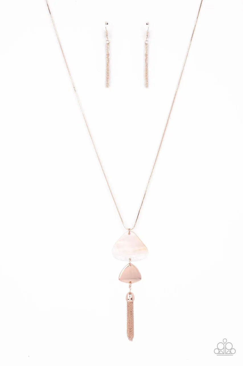 TIDE You Over Rose Gold Paparazzi Necklace