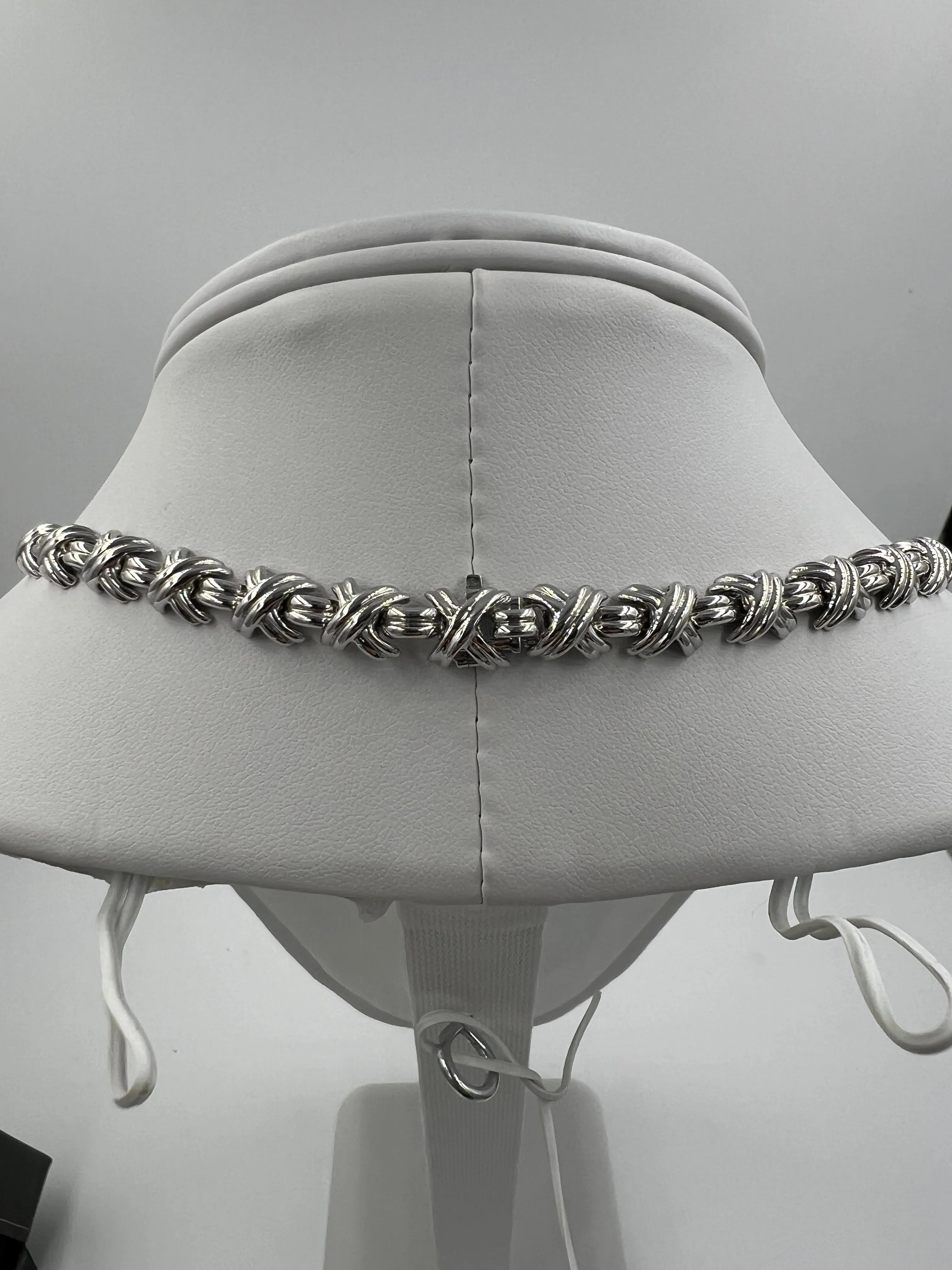 Tiffany White Gold Diamond Signature Necklace