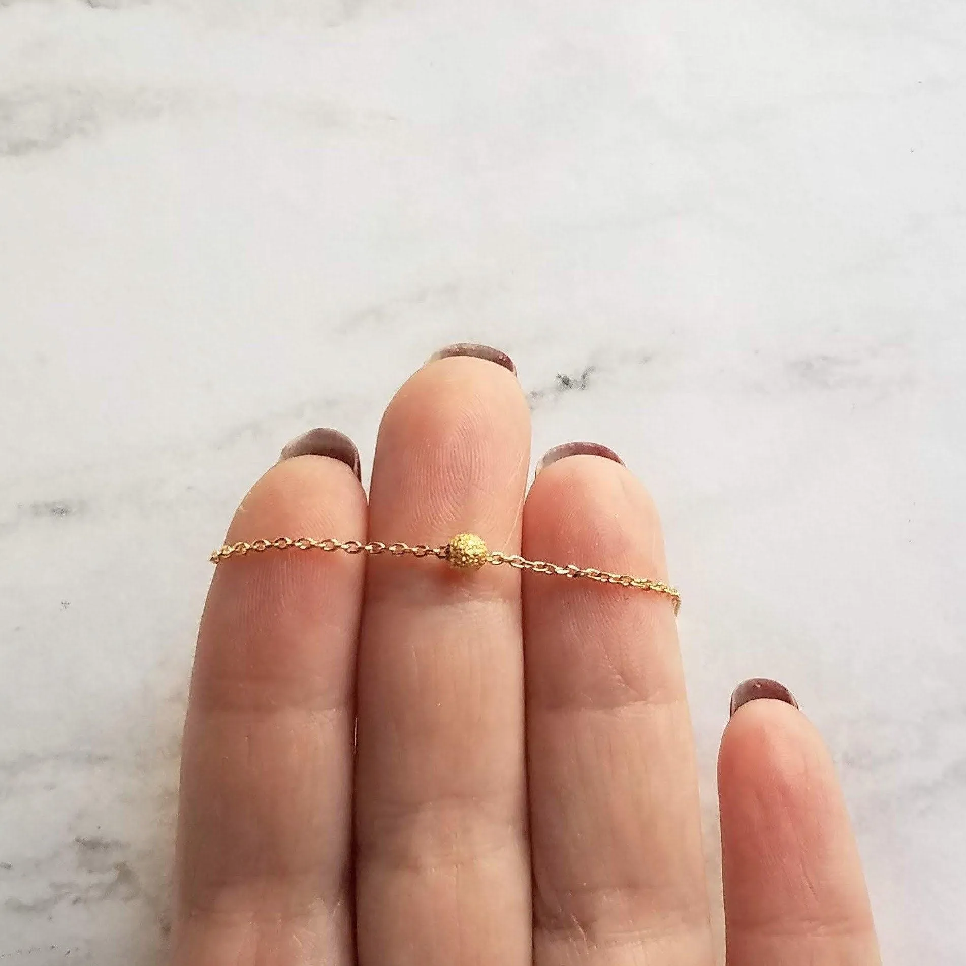 Tiny Gold Ball Necklace, simple gold necklace, little gold ball necklace, stardust necklace, gold bead necklace, layering necklace, minimal