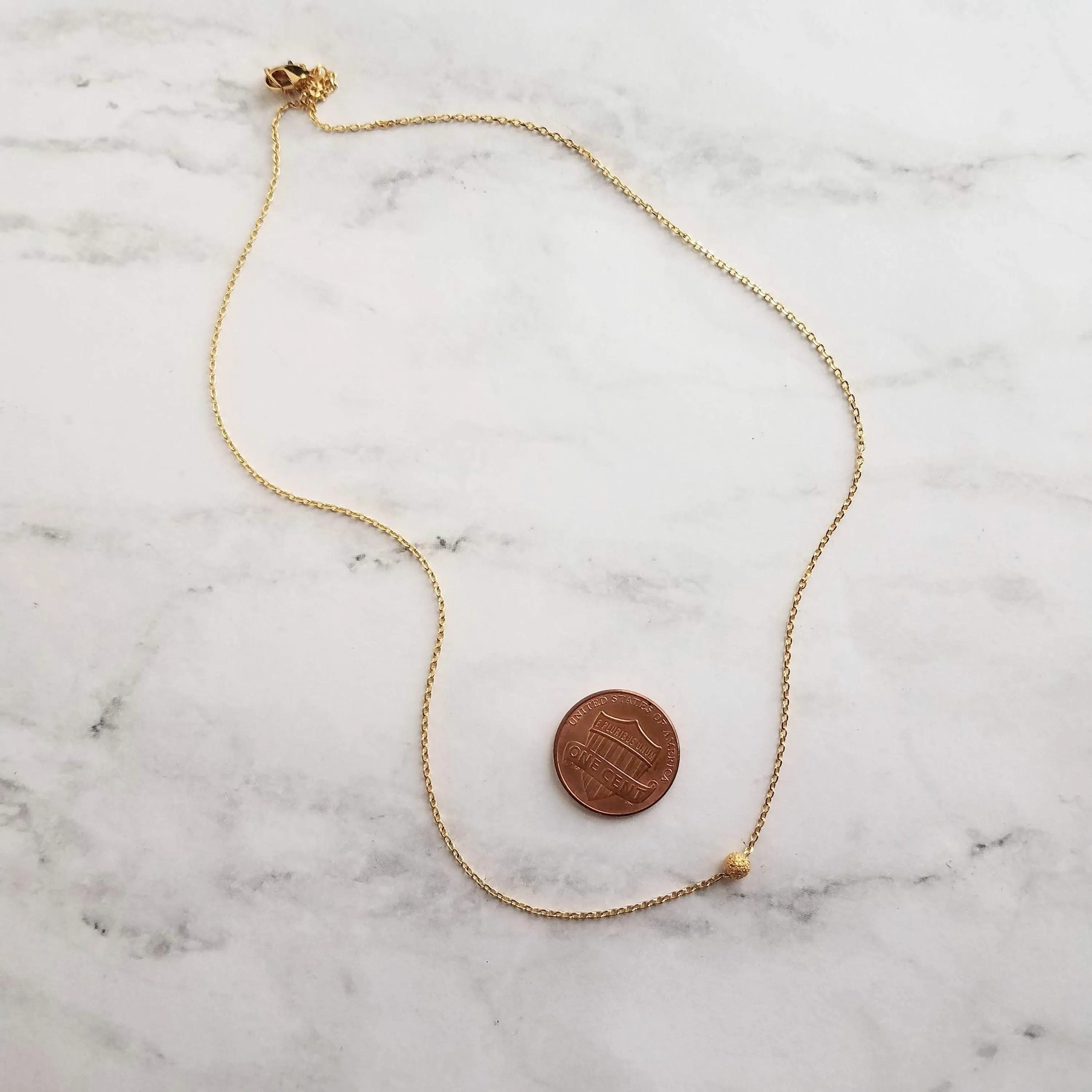 Tiny Gold Ball Necklace, simple gold necklace, little gold ball necklace, stardust necklace, gold bead necklace, layering necklace, minimal