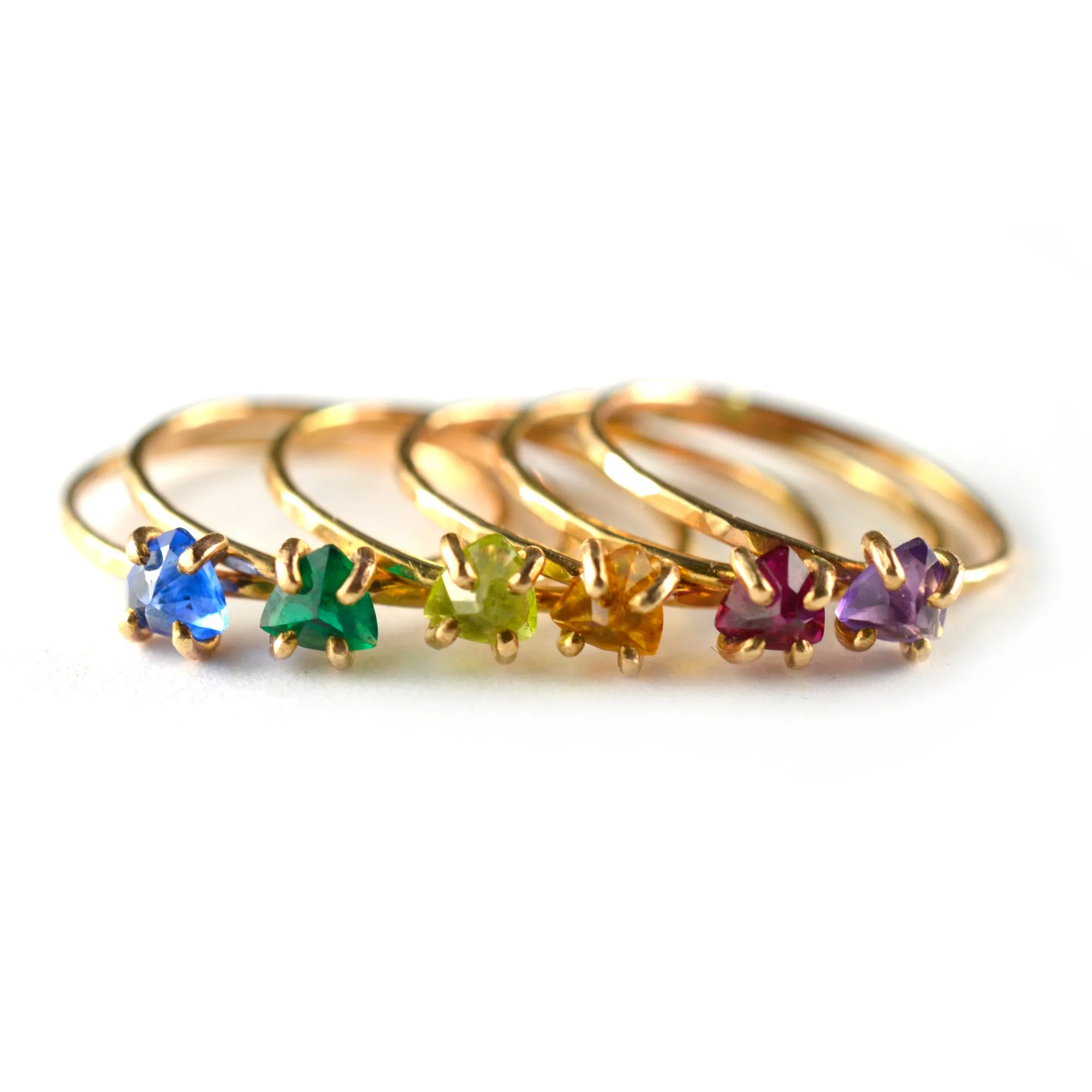 Trillion Cut Gemstone Ring