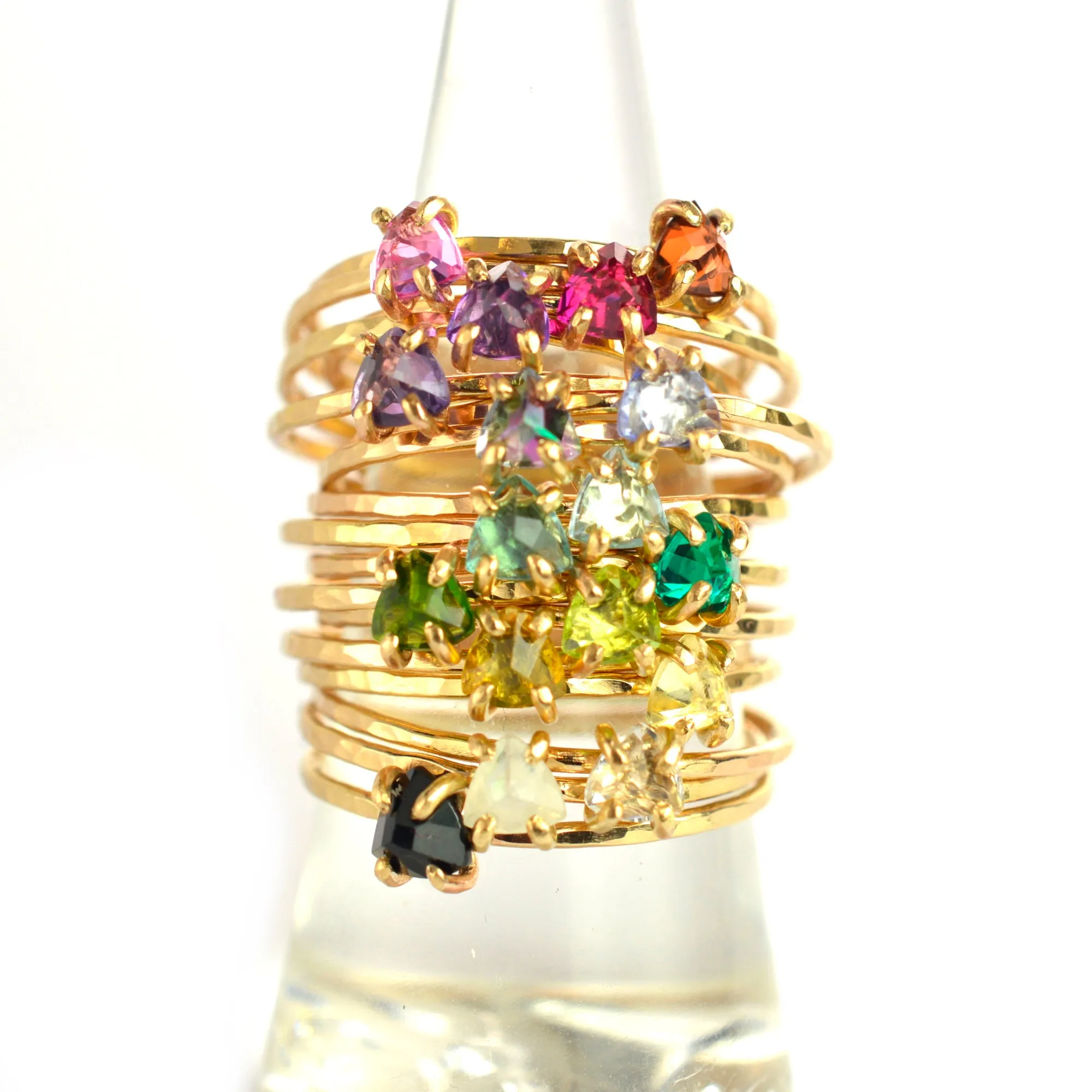 Trillion Cut Gemstone Ring