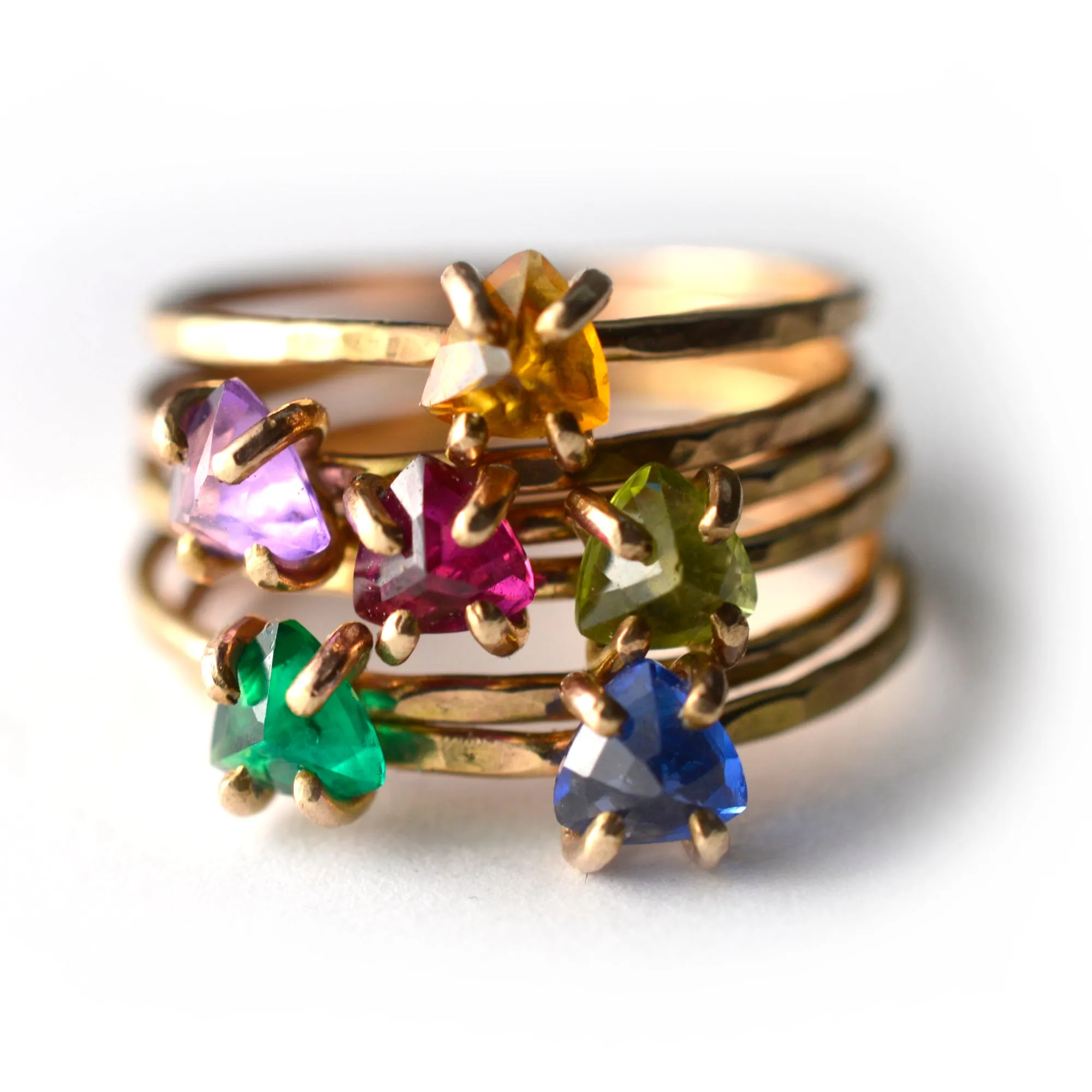 Trillion Cut Gemstone Ring