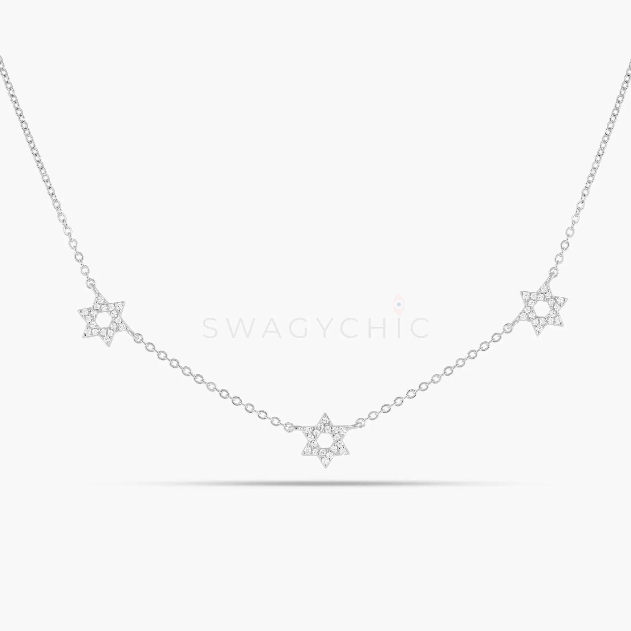 Triple David Necklace