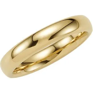 Tungsten 4.3 mm Band with Gold Immerse Plating Size 7