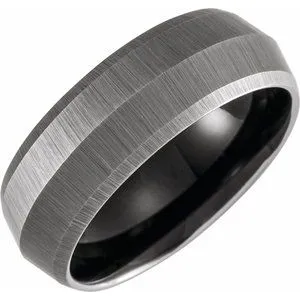 Tungsten 8 mm Knife Edge Band Size 11 with Satin Finish