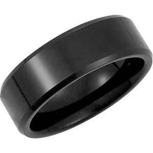Tungsten 8.3 mm Band with Black PVD Size 13