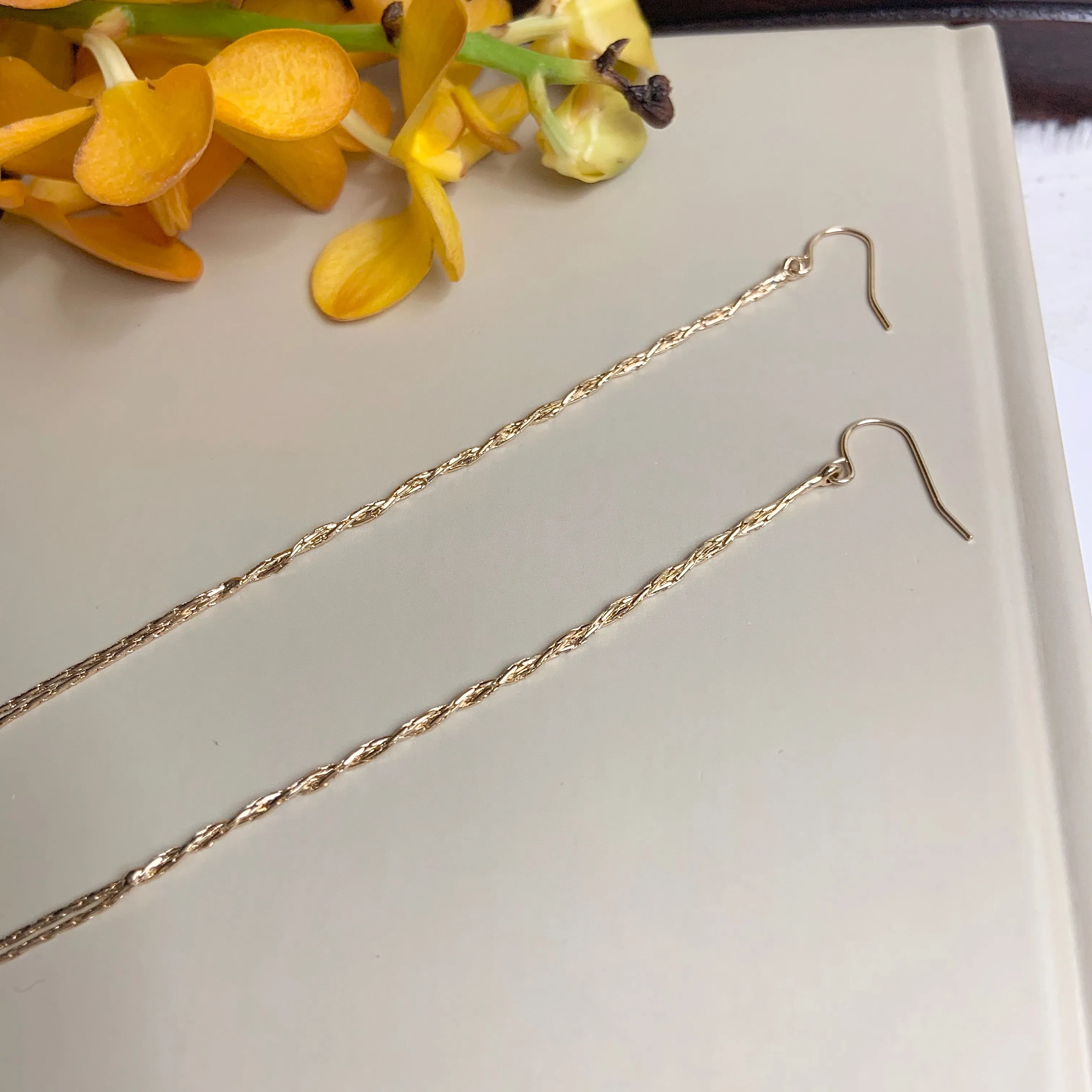 Twisted Long Drop earrings