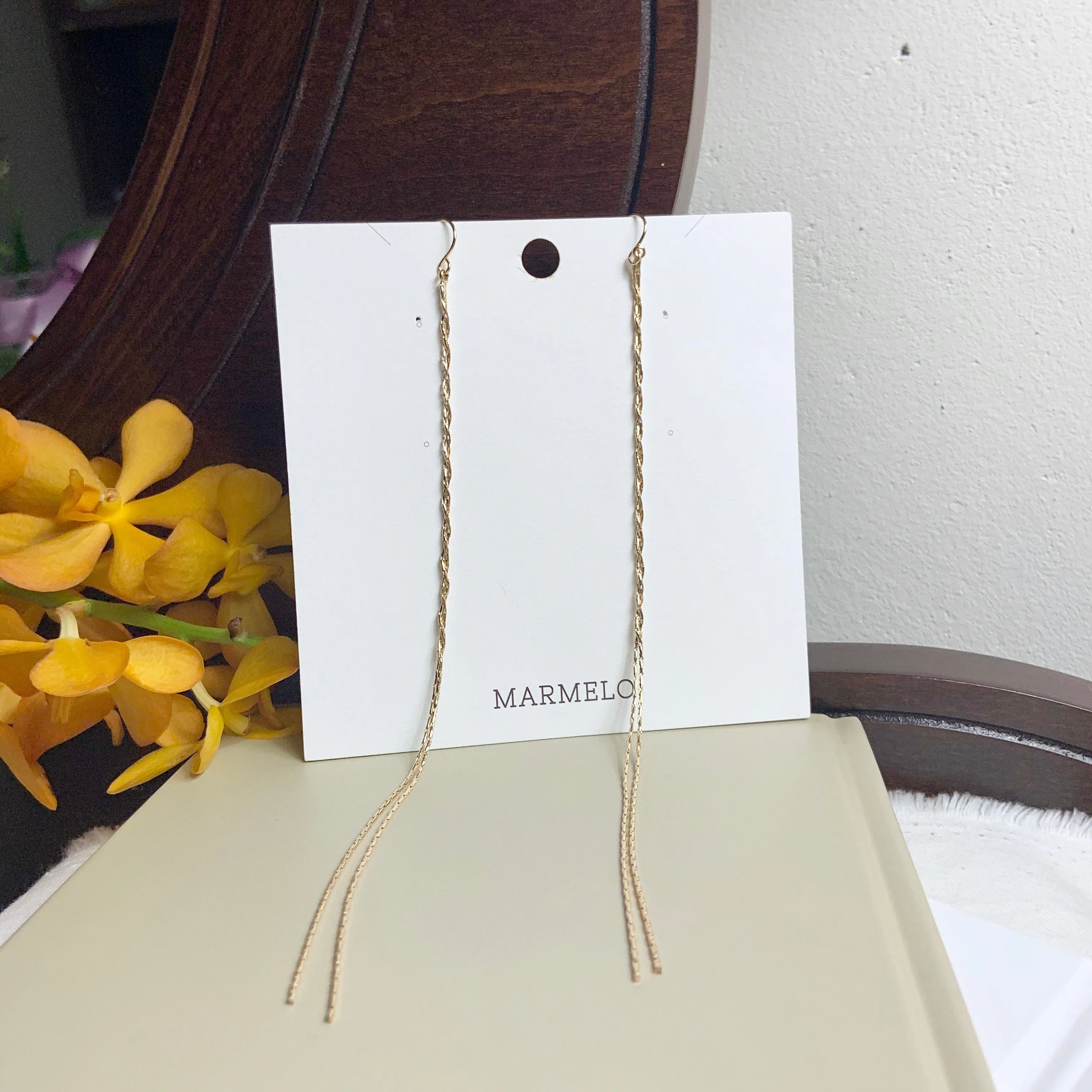 Twisted Long Drop earrings
