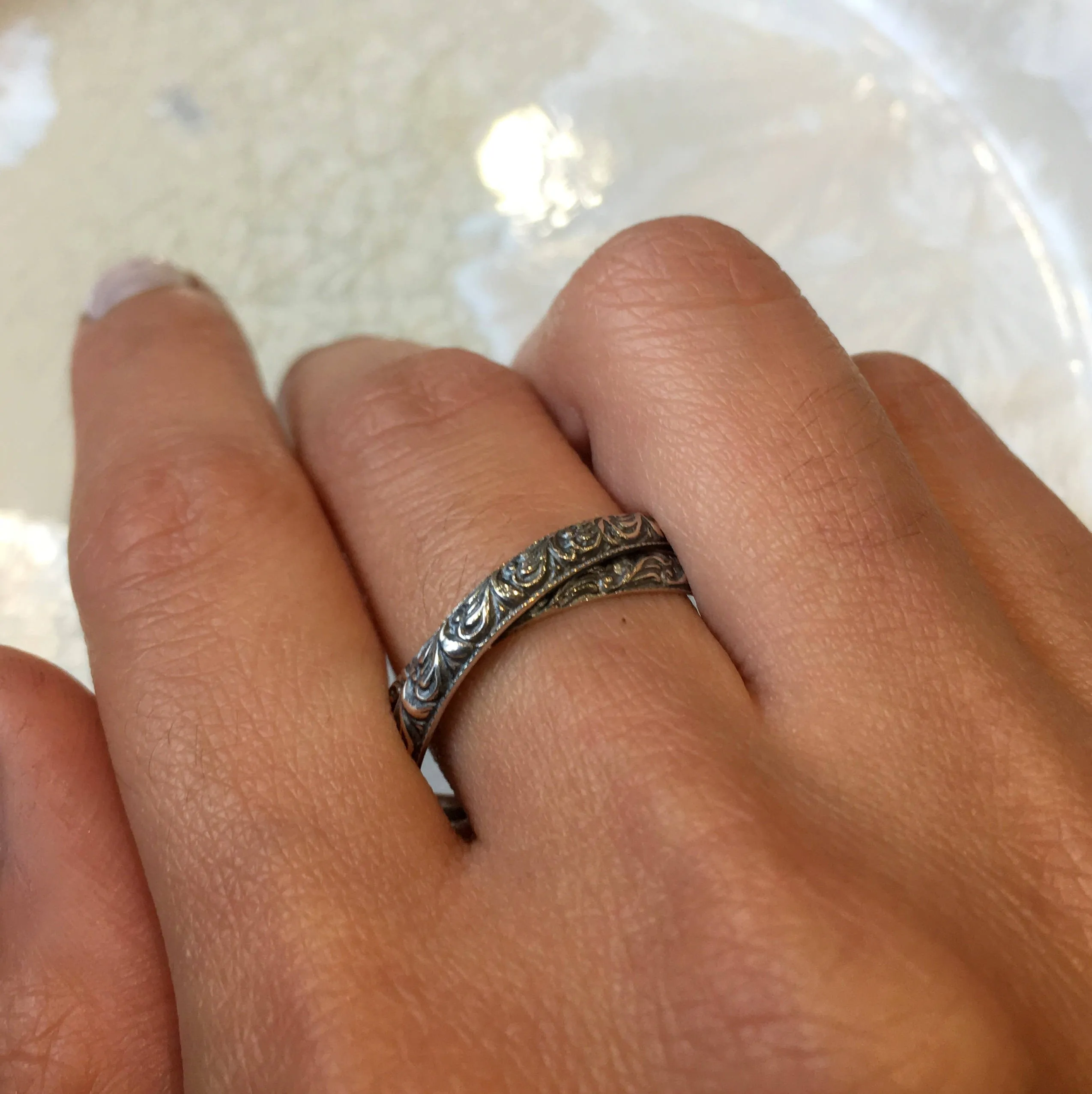 Twisted Stacking Skinny Ring - By Your Side.