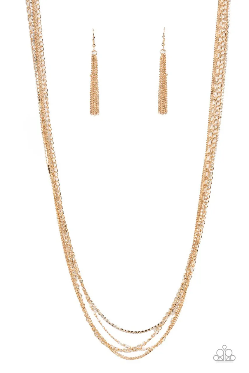Undauntingly Urban Gold Paparazzi Necklace