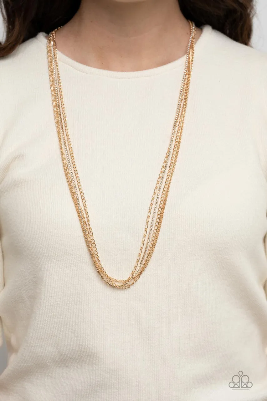 Undauntingly Urban Gold Paparazzi Necklace