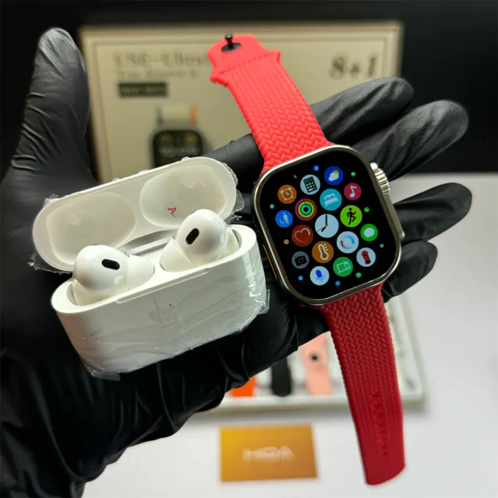 Use Ultra I9 8 1 Smart Watch with Earpads