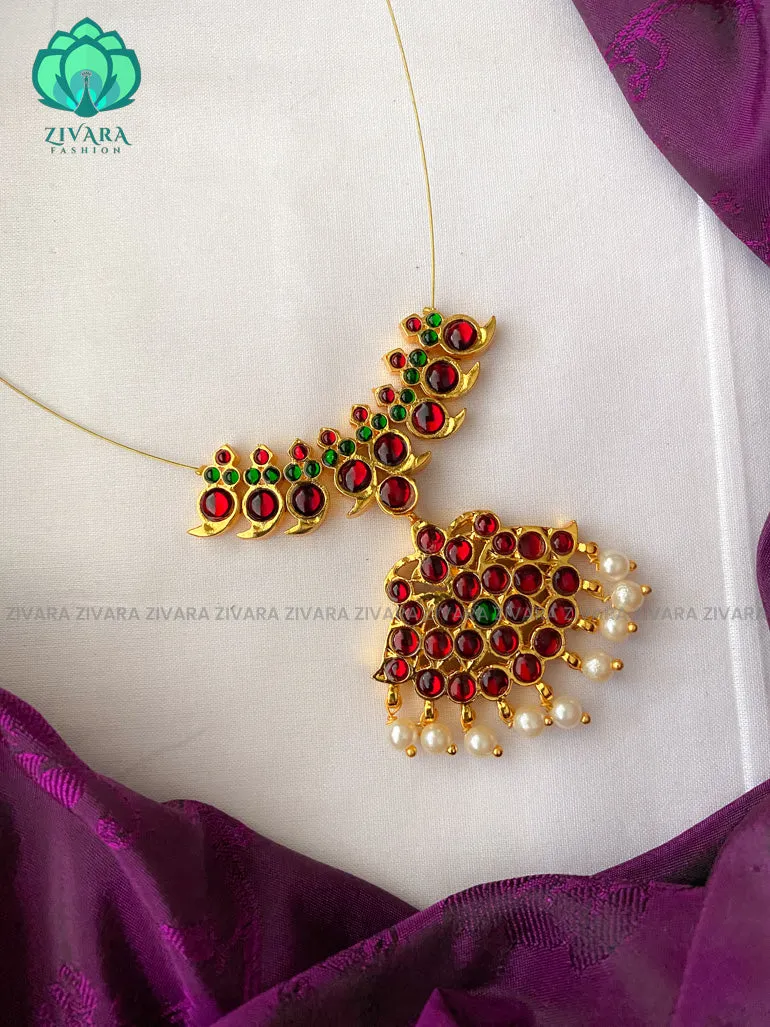 Uthara - invisble kemp neckwear  jewellery series- latest kempjewellery - Zivara Fashion