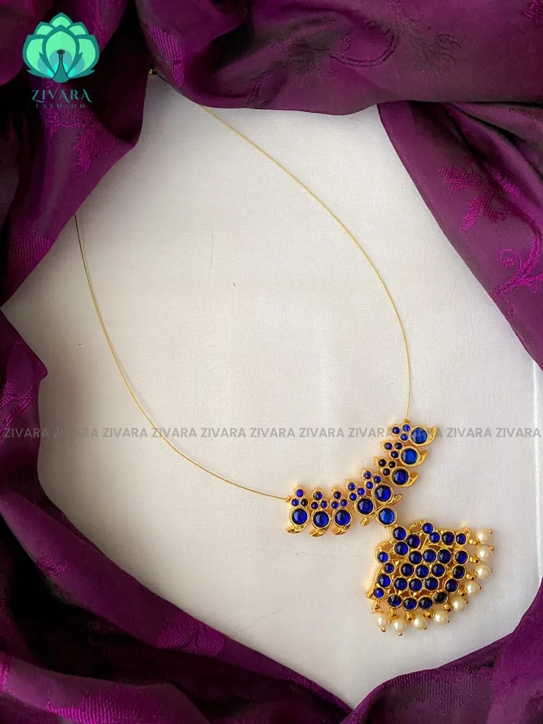 Uthara - invisble kemp neckwear  jewellery series- latest kempjewellery - Zivara Fashion