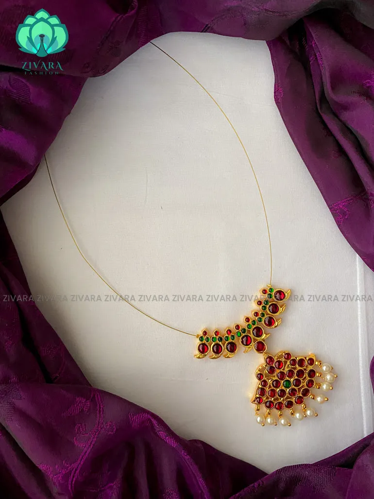 Uthara - invisble kemp neckwear  jewellery series- latest kempjewellery - Zivara Fashion