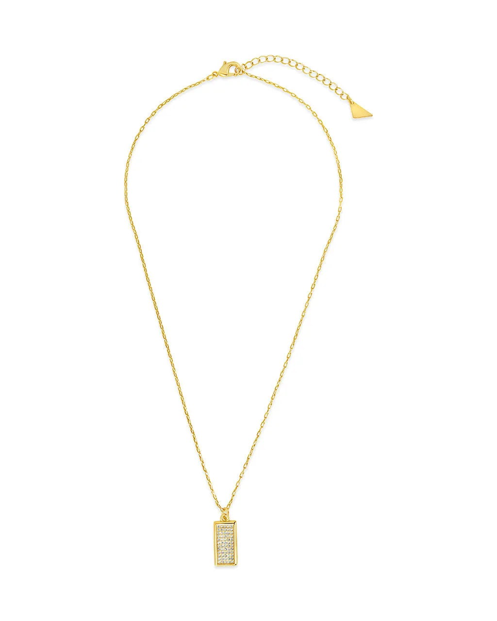 Vaylen CZ Rectangular Pendant Necklace