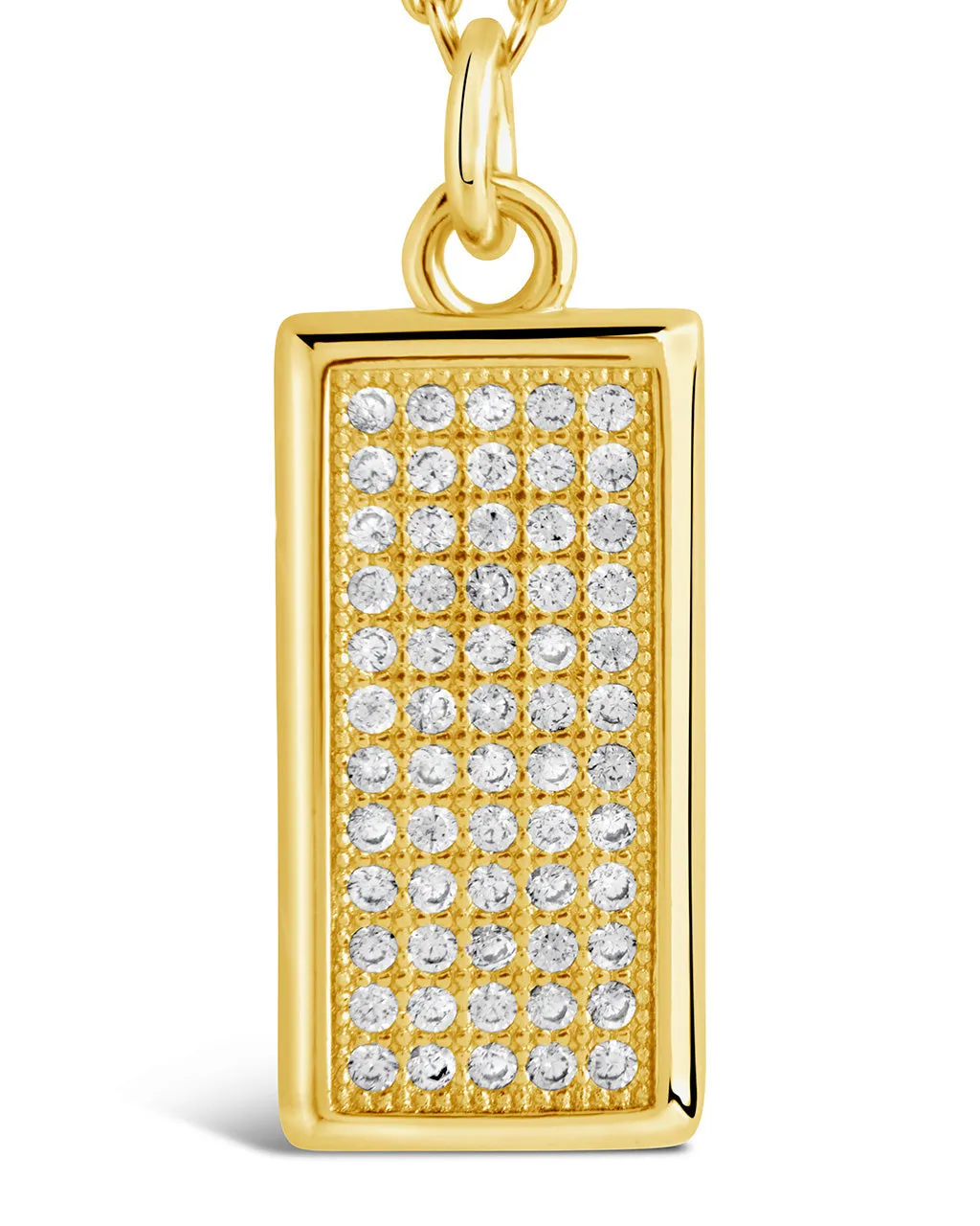 Vaylen CZ Rectangular Pendant Necklace