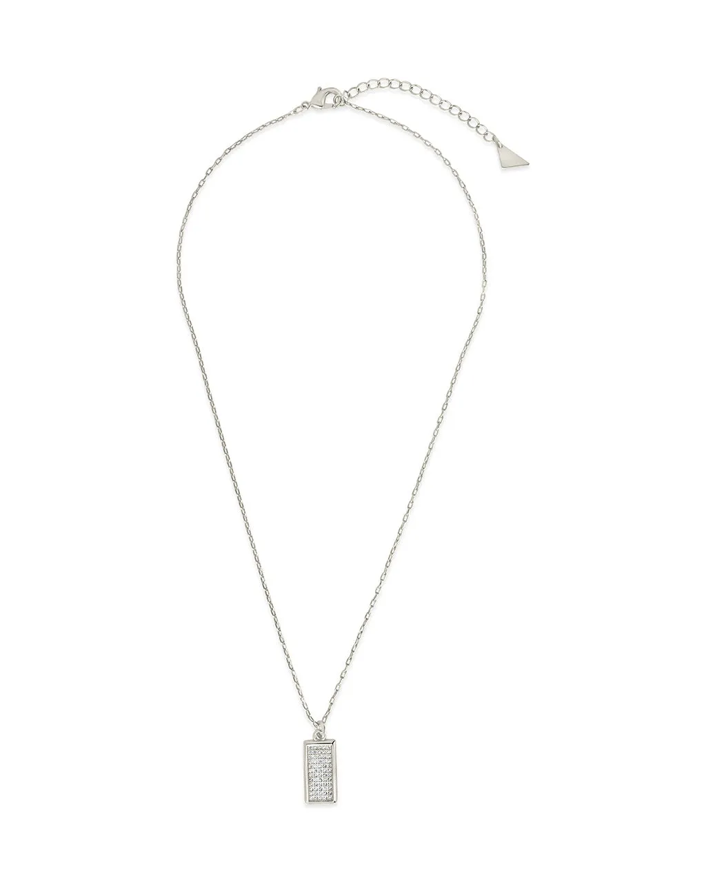 Vaylen CZ Rectangular Pendant Necklace