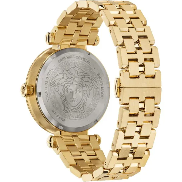 Versace Greca Sport Gold Stainless Steel Black Dial Quartz Watch for Unisex - VEZ300721