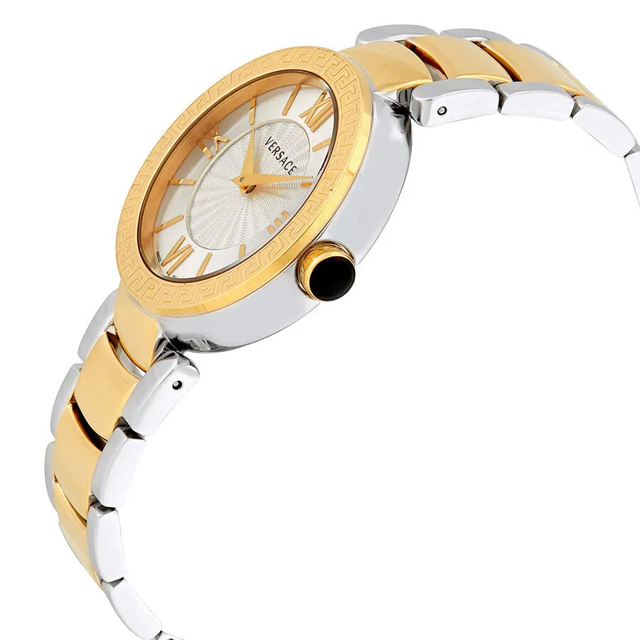 Versace Leda Silver Dial Ladies Two Tone Watch VNC220017