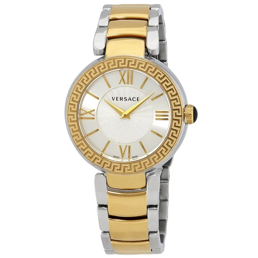 Versace Leda Silver Dial Ladies Two Tone Watch VNC220017