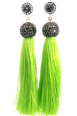 Vibrant 925 Sterling Silver Tassel Earring