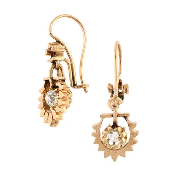 Victorian Diamond Drop Earrings