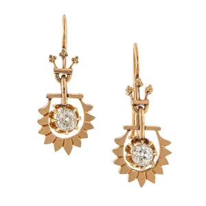 Victorian Diamond Drop Earrings