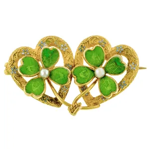 Victorian Shamrock Pin
