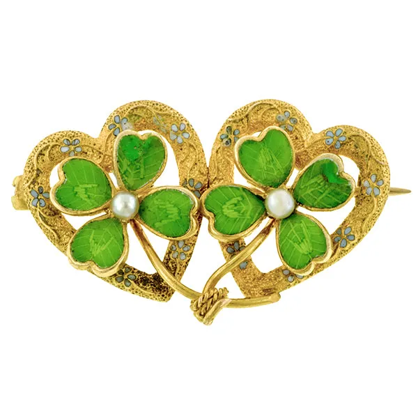 Victorian Shamrock Pin