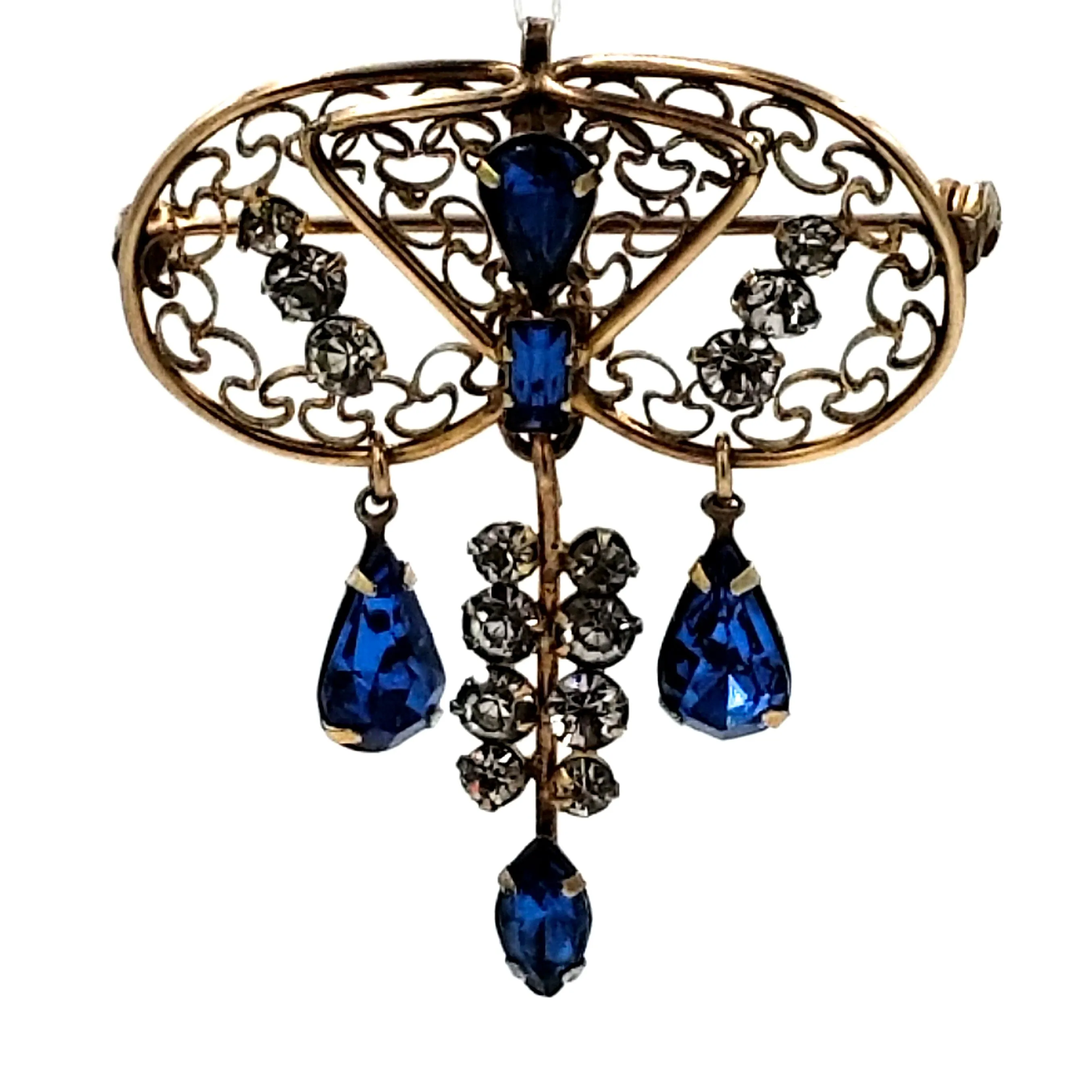 Vintage Providence Stock Co Rhinestone Brooch and Pendant Circa 1934