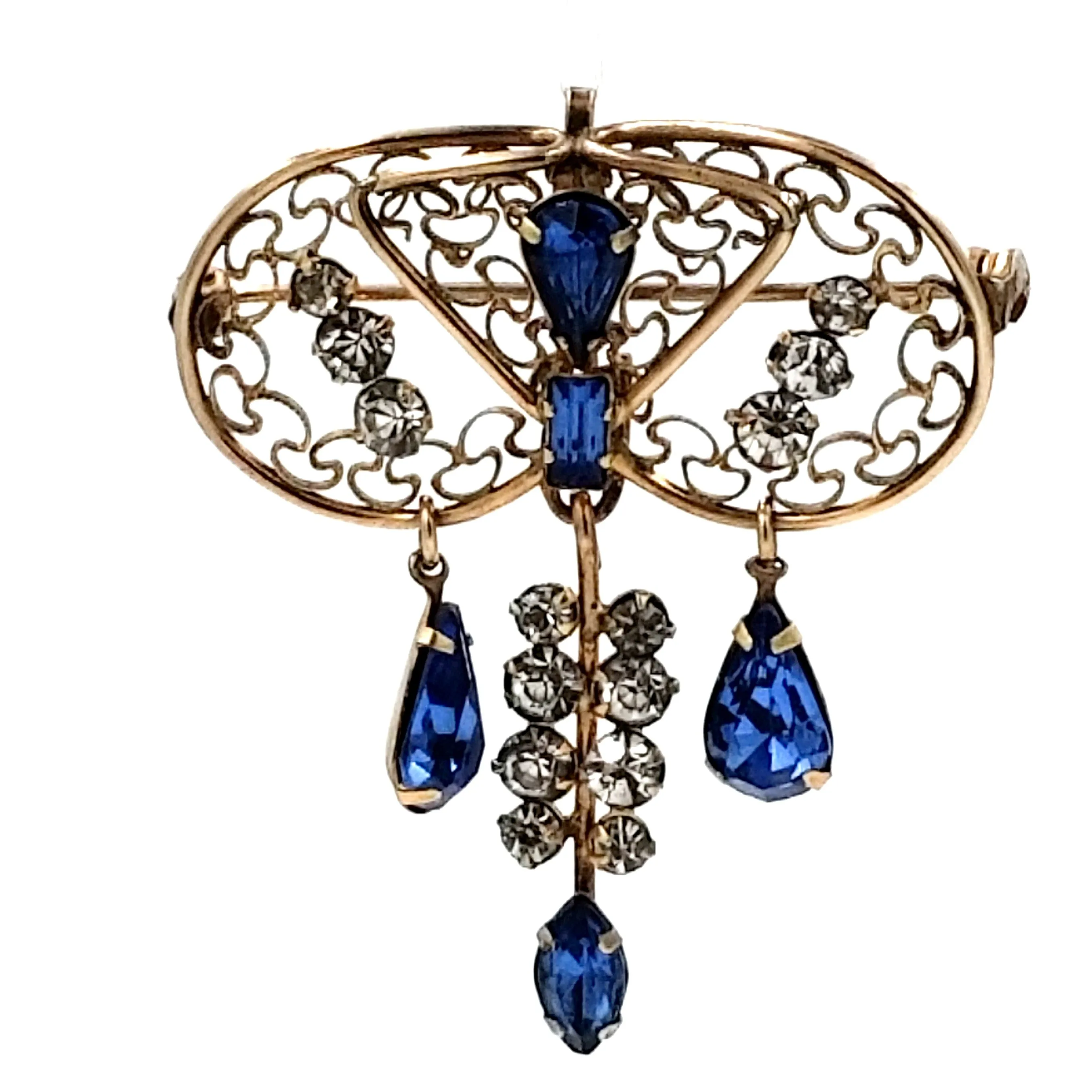 Vintage Providence Stock Co Rhinestone Brooch and Pendant Circa 1934