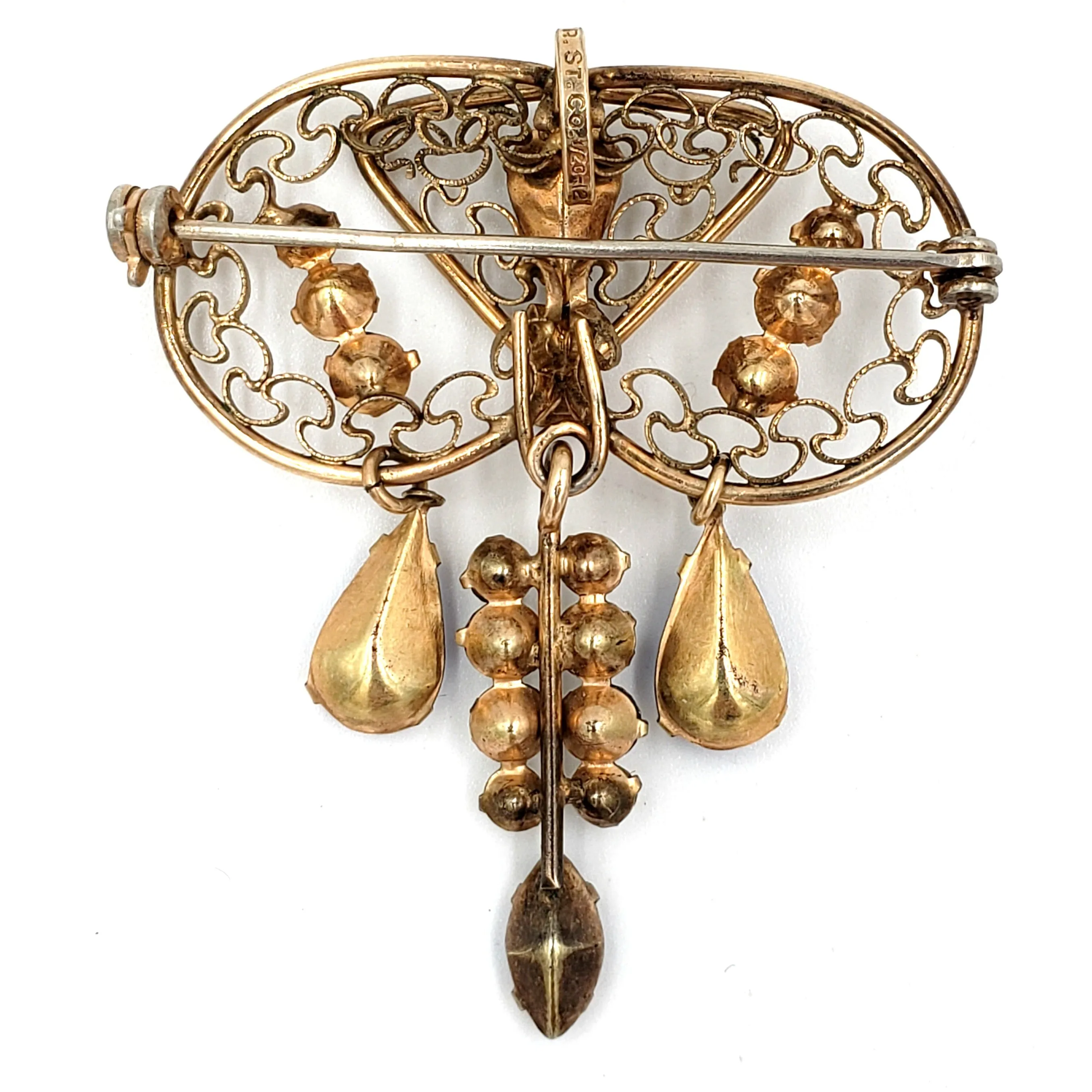 Vintage Providence Stock Co Rhinestone Brooch and Pendant Circa 1934
