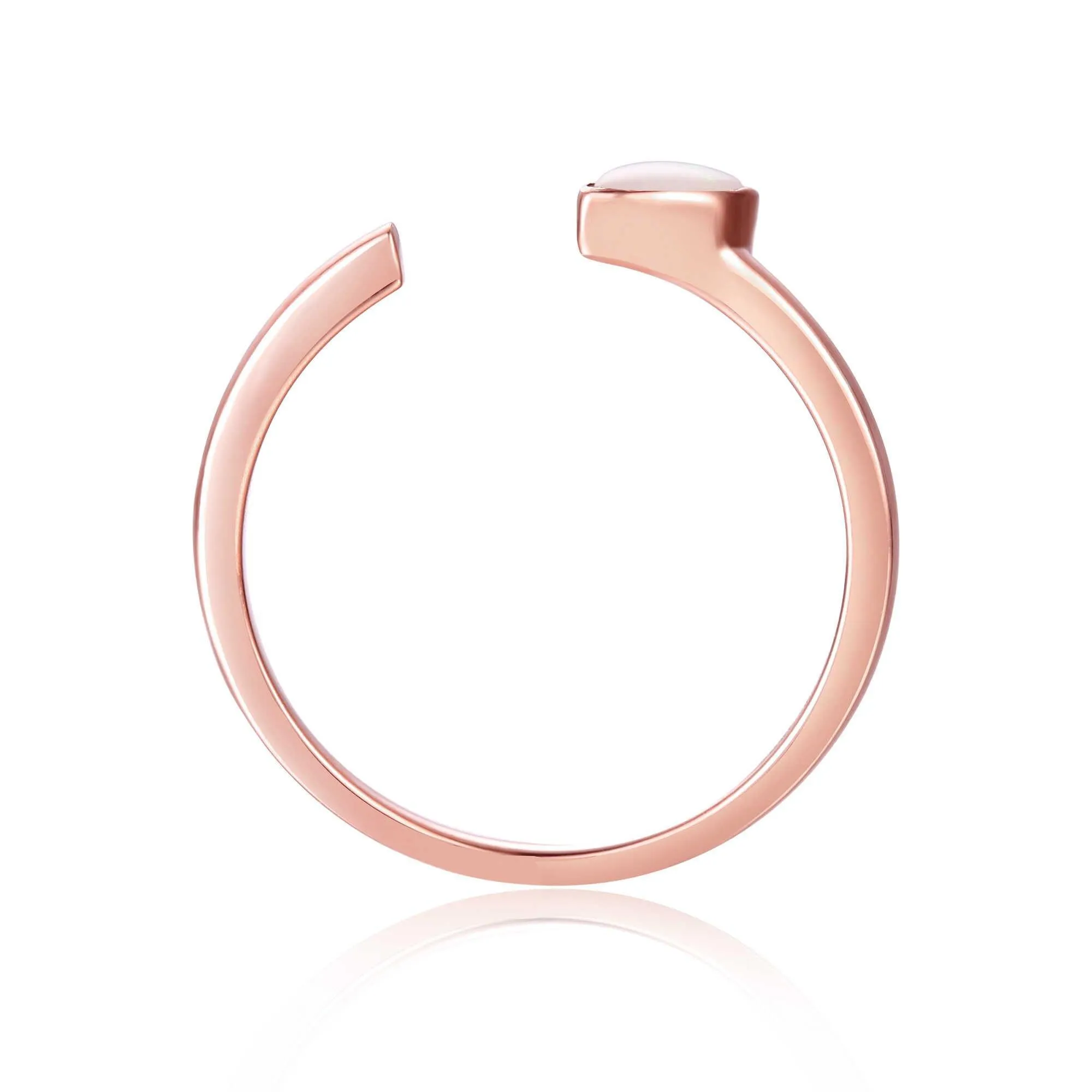 White Opal Marquise Open Midi Ring