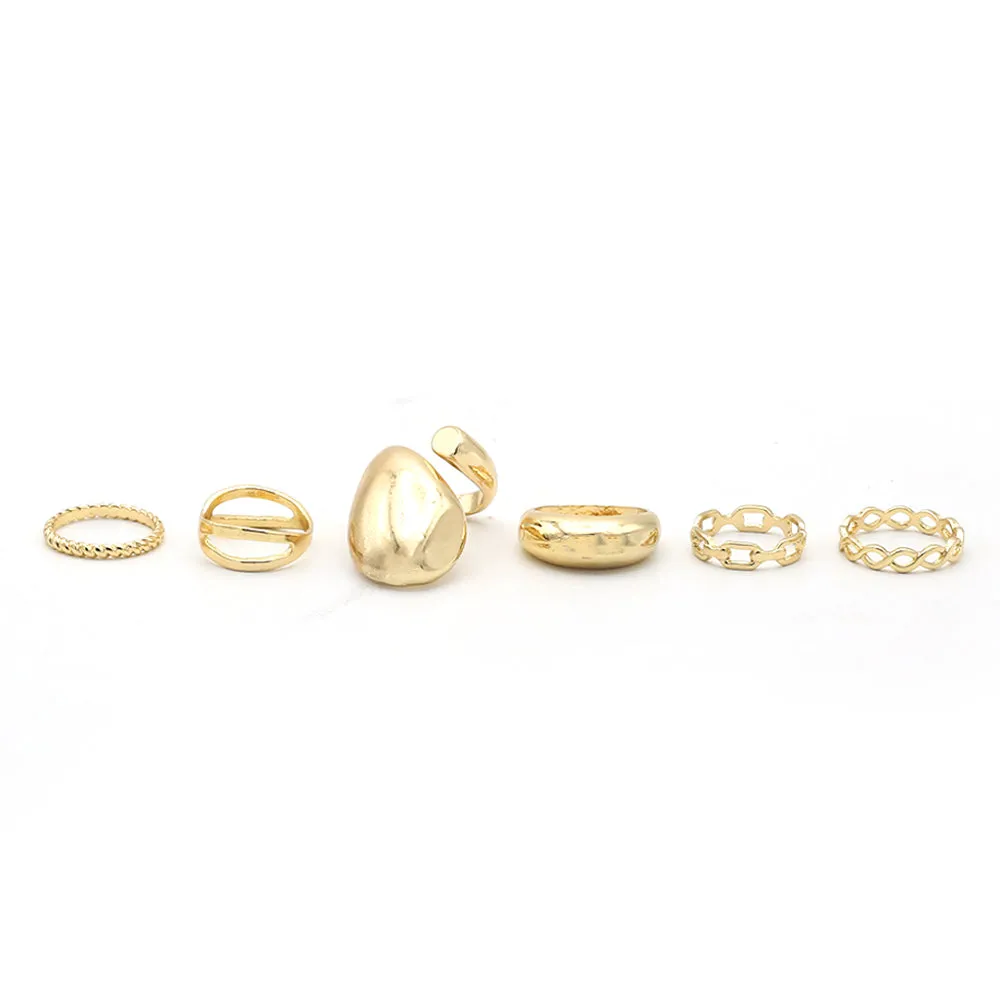 Women's 6Pcs Rings Card