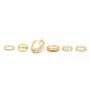 Women's 6Pcs Rings Card