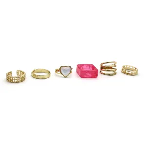Women's 6Pcs Rings Card