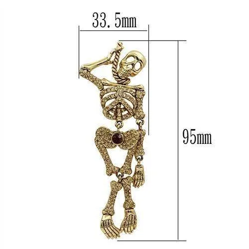 Women's Brooches - Hung Up On You Jeweled Skeleton