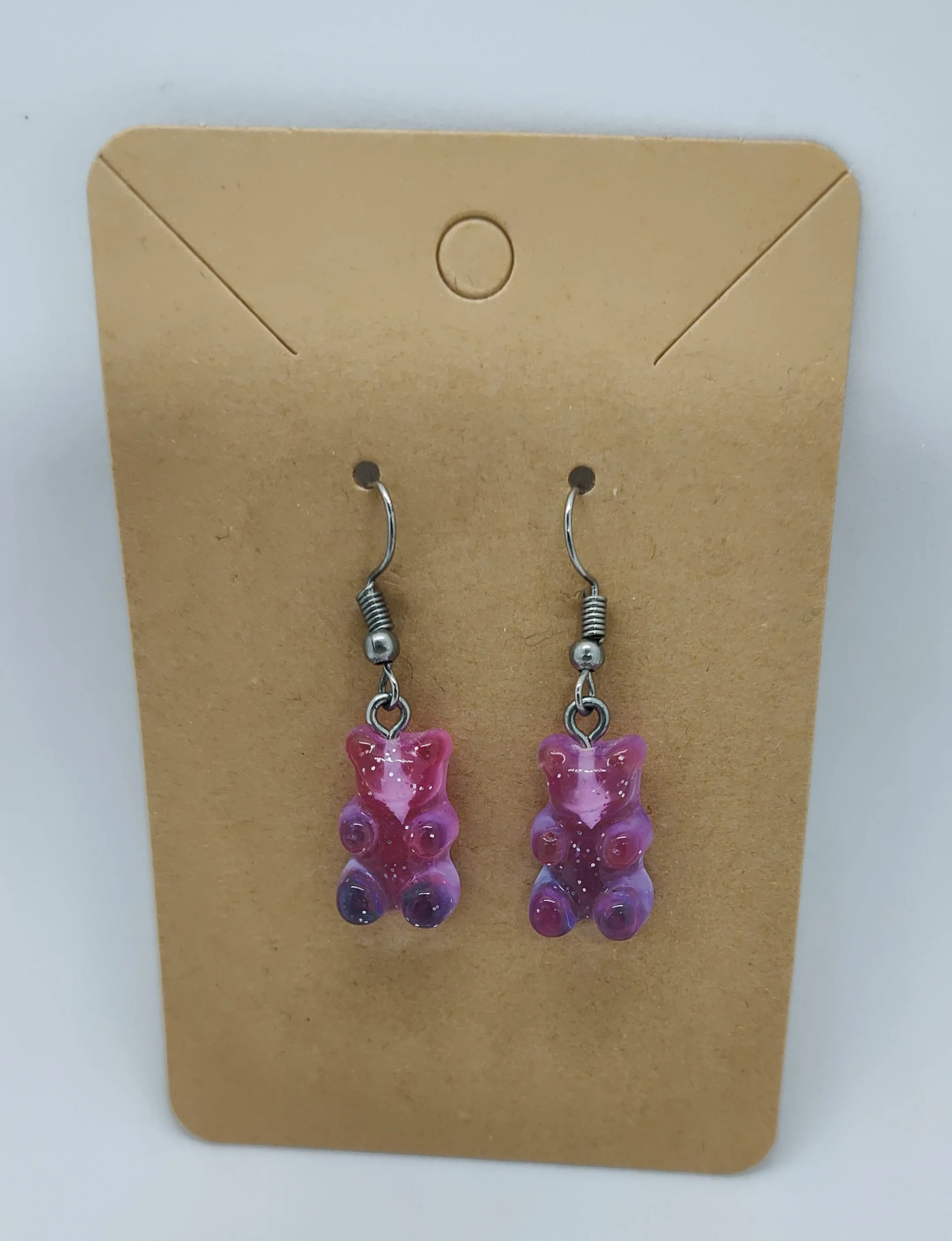 Women's Colorful Sweet Bear Resin Dangle Drop Earrings