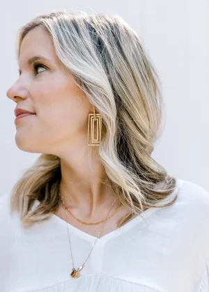 X Golden Rectangles Earrings