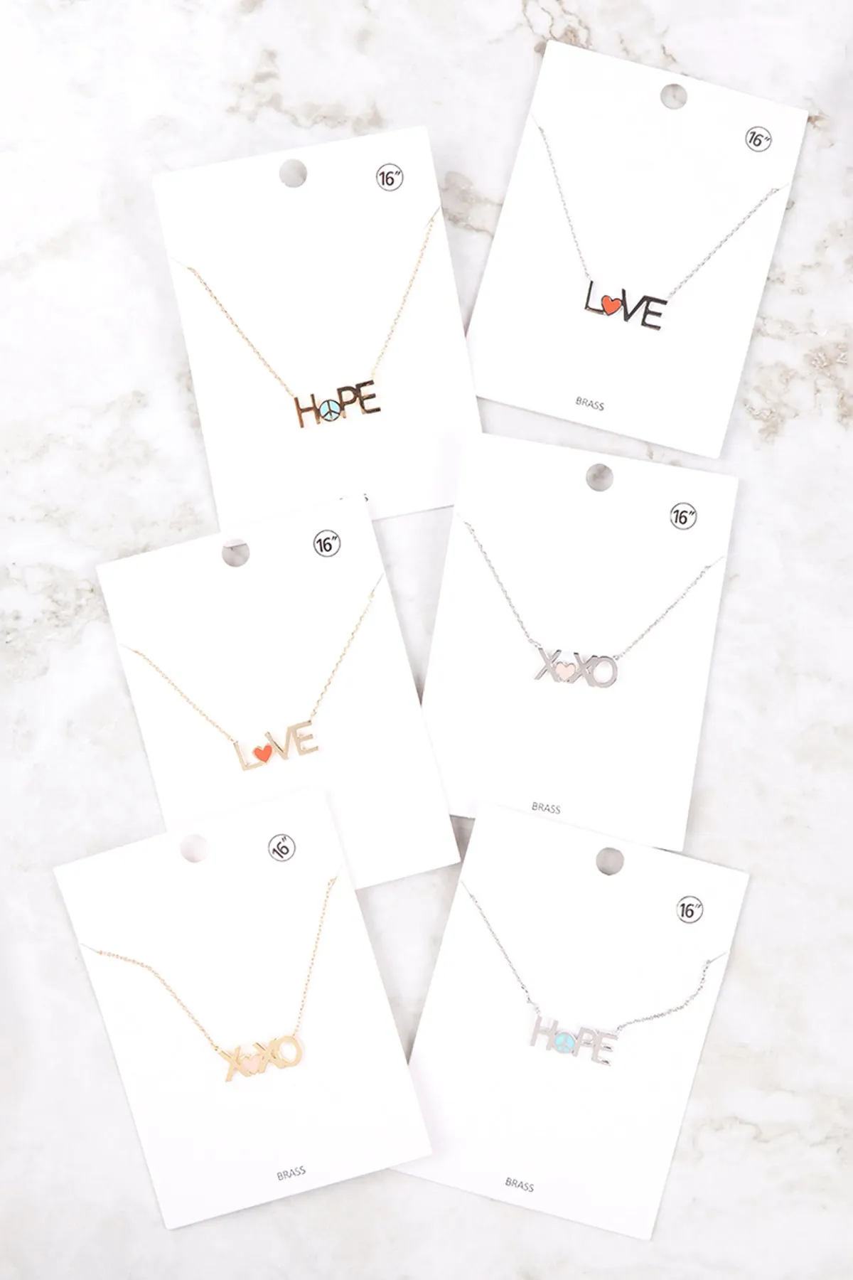 XOXO PENDANT WITH COLOR NECKLACE